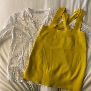 Loft eyelet and sweater top *selling both together*